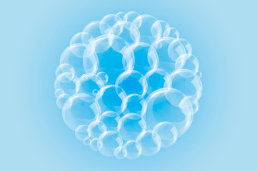 背景素材テクスチャ（水泡, 海の泡, 海, 水中, 水玉, シャボン玉, ）