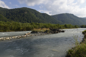 mountain river in the Caucasus