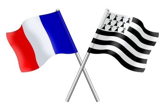Drapeau: France et Bretagne