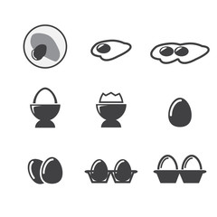 egg icon set