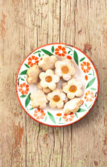 domestic cakes on the plate