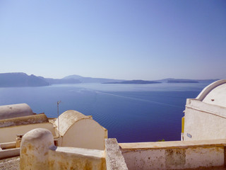 Retro look Oia Ia in Greece
