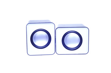 Twin Small Speaker Isolated On White