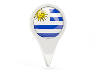 Round flag icon of uruguay