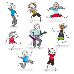 Kinder -  lachend und tanzend