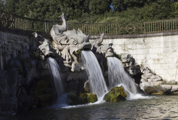 Fototapeta na wymiar Caserta Royal Palace garden