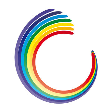 Esoterik - Energiewirbel - Kreis in Chakra Farben