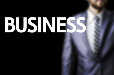Business written on a board