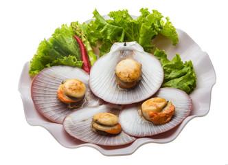 Grilled scallops