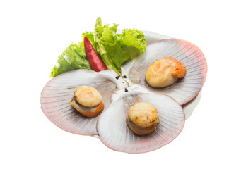 Grilled scallops
