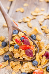 Portion of Cornflakes with Berries