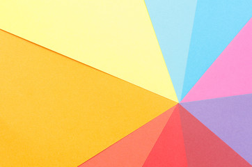 colorful construction paper sheets stacked to form rays