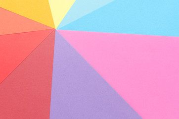 star-shaped arrangement of colorful construction paper