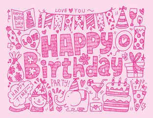 Doodle Birthday party background