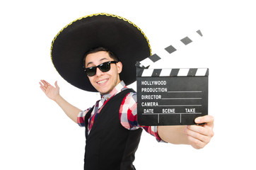 Funny mexican with sombrero in concept