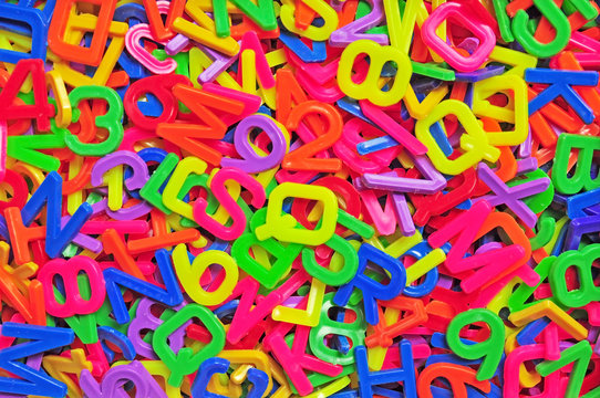 English alphabet and number background © giftography