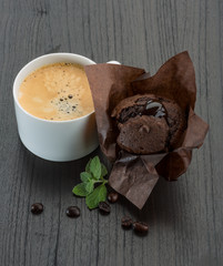 Coffee with muffin