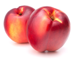 Nectarine fruit isolated on white background cutout