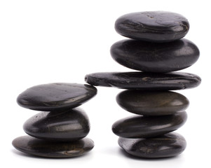 zen stones isolated on white background