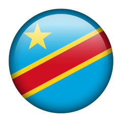 Democratic Republic of the Congo flag button