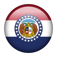 Obraz premium Flag Button - Missouri