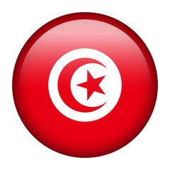 Fototapeta premium Tunisia flag button