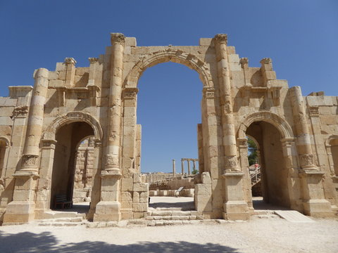 Puerta Sur Gerasa (Jerash), Jordania