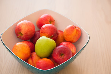 Fruits in the bown on table