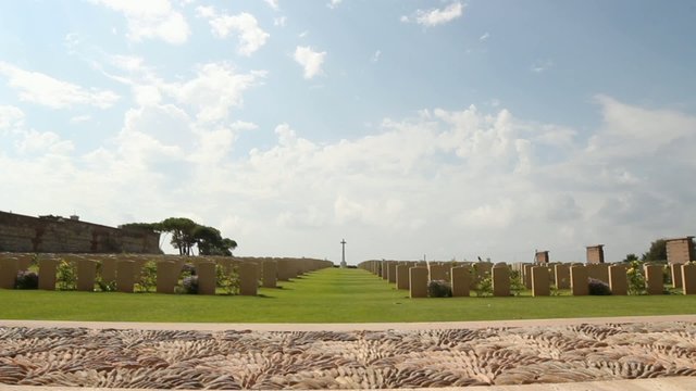 World war II Allied cemetery in Anzio, Rome, Italy