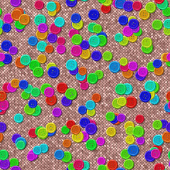 Sewing buttons with seamless generated texture background