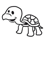 Obraz premium Kleine niedliche fröhliche Schildkröte