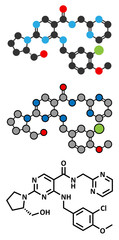 Avanafil erectile dysfunction drug molecule. PDE5 inhibitor.