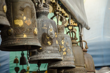 Naklejka na ściany i meble temple bell thailand
