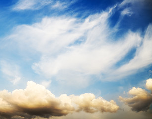 Sky background on sunset.