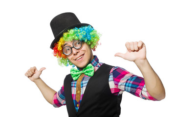 Clown isolated on the white background