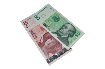 Obraz na płótnie Canvas Norwegian kroner banknote series