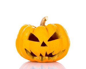 Halloween pumpkin on white background