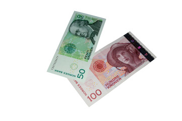 Obraz na płótnie Canvas Norwegian kroner banknote
