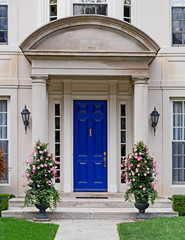 Fototapeta na wymiar Front door with portico