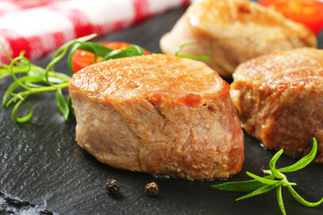 Pan-seared pork medallions