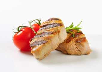 Grilled pork medallions