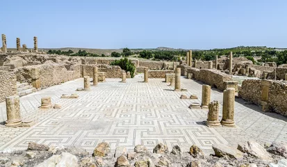 Fototapete Rund Roman ruins of Sufetula near Sbeitla © KarSol