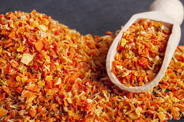 dried, dehydrated carrots, can be used as background
