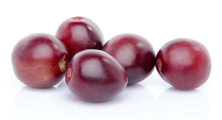 Fresh ripe blue plums