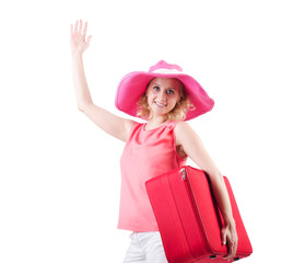 Young woman preparing for vacation