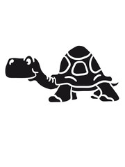 Alte kleine Comic Schildkröte schwarz