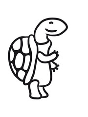 Lustige Süße Niedliche Comic Schildkröte