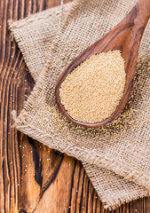 Amaranth on a wooden Spoon