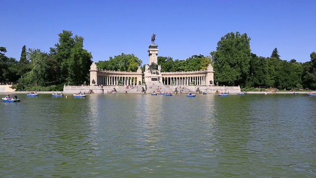 Retiro Park in Madrid, Spain 