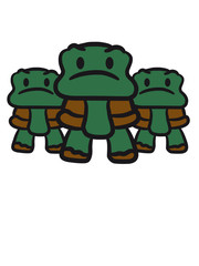 3 kleine coole Schildkröten